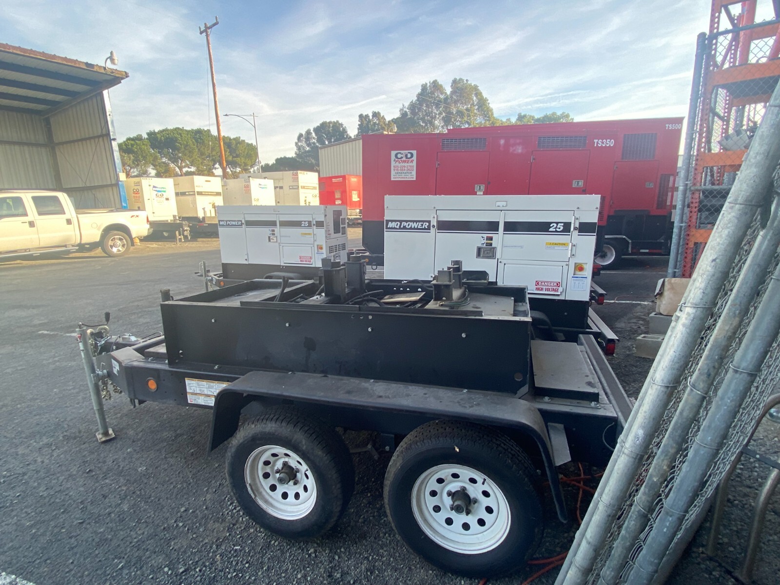 Multiquip generator trailer with diesel tanks (great for storage of