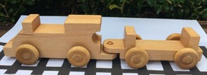 handmade wooden toy train
