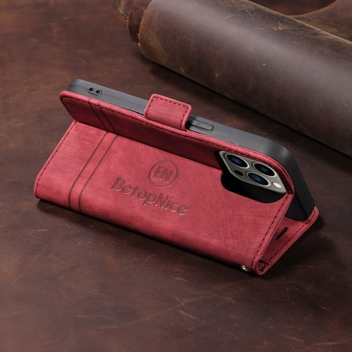 Leather Flip Card Wallet Phone Case for iPhone 11 13 12 14 Pro Max XR XS 8 SE - Picture 7 of 17