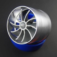 Silver Turbonator Turbo Fuel Saver Fan For Oem Short Ram Cold Air Intake Piping