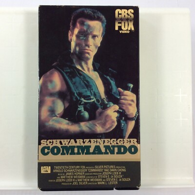 Commando VHS Tape 1986 Original Release CBS FOX Arnold Schwarzenegger