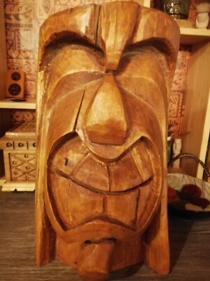 Tiki Unikat Handgeschnizt Tufftart Art Geölt