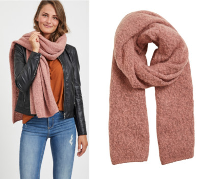 VILA Clothes VITOBI SCARF Damen XL Strick Schal Meliert Ash Rose ALTROSE NEU Kni