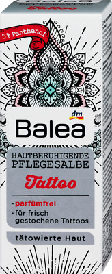Genuine Balea tattoo treatment ointment almond oil and shea butter Vegan 50 ml