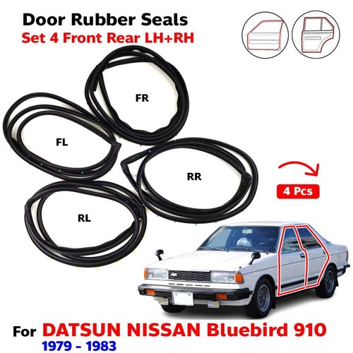 Trunk Lid Weatherstrip Seal – Fits Datsun Bluebird 510 Sedan 1967-1972, Black Rubber