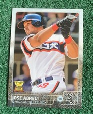 JOSE ABREU - 2015 TOPPS CHROME - ALL STAR ROOKIE - CARD # 180 CHICAGO WHITE SOX. rookie card picture
