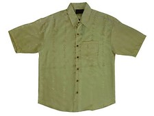 Men's Jackard Shirt Short Sleeve Scorpion Design Made in USA_Cowboy Shirt_