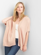 NWT Gap Wool open-front cardigan, chalk pink SIZE XS/S    846353 N0205