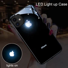 LED Induction Shine Light Up Glass Phone Case Cover for iPhone 15 14 13 Pro Max