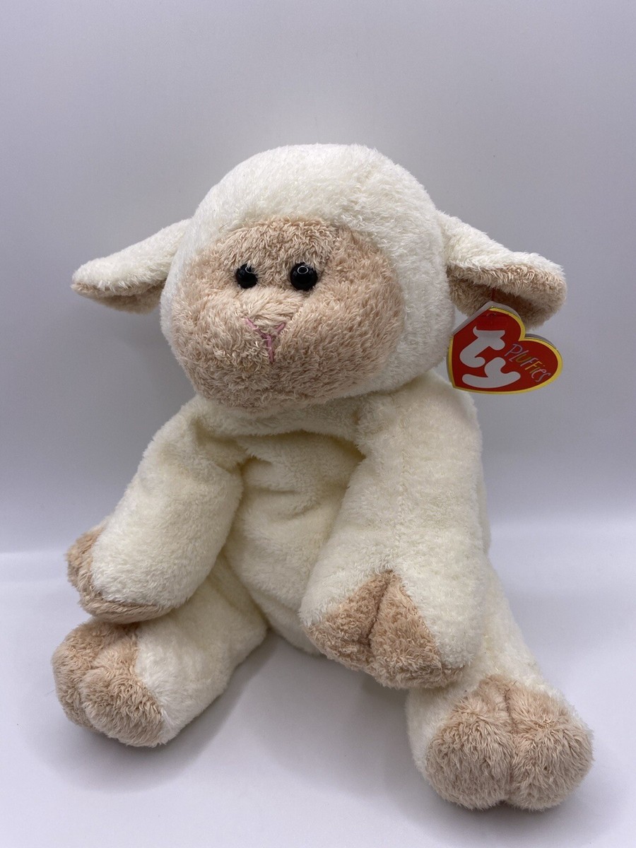 Ty Pluffies - BASHFULLY the Lamb (8 Inch) MINT with MINT TAGS