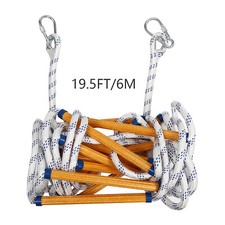 Strickleitern Kletterseil Seilleiter 19.7FT Sprossen Doppelstrickleter Seil