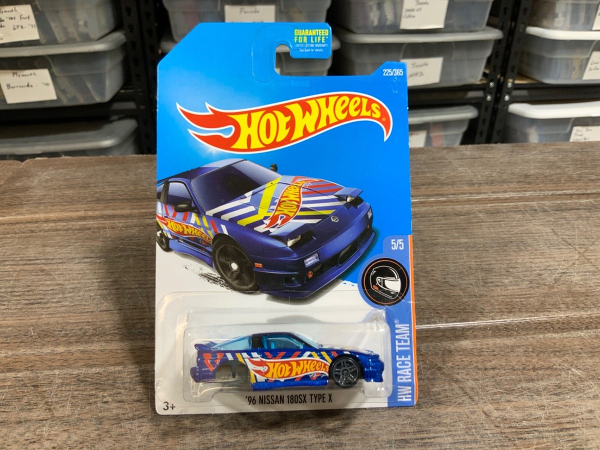 HOT WHEELS 225 BLUE '96 NISSAN 180SX TYPE X ERROR NO REAR WHEELS