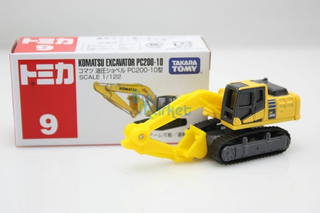 Takara Tomy Tomica #9 Komatsu Excavator PC200-10 1/122 Diecast Toy