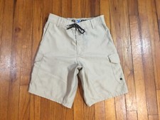 Salt Life SLX-QD Tan Khaki Polyester Swim Trunks Board Shorts Mens Size 27 x 9
