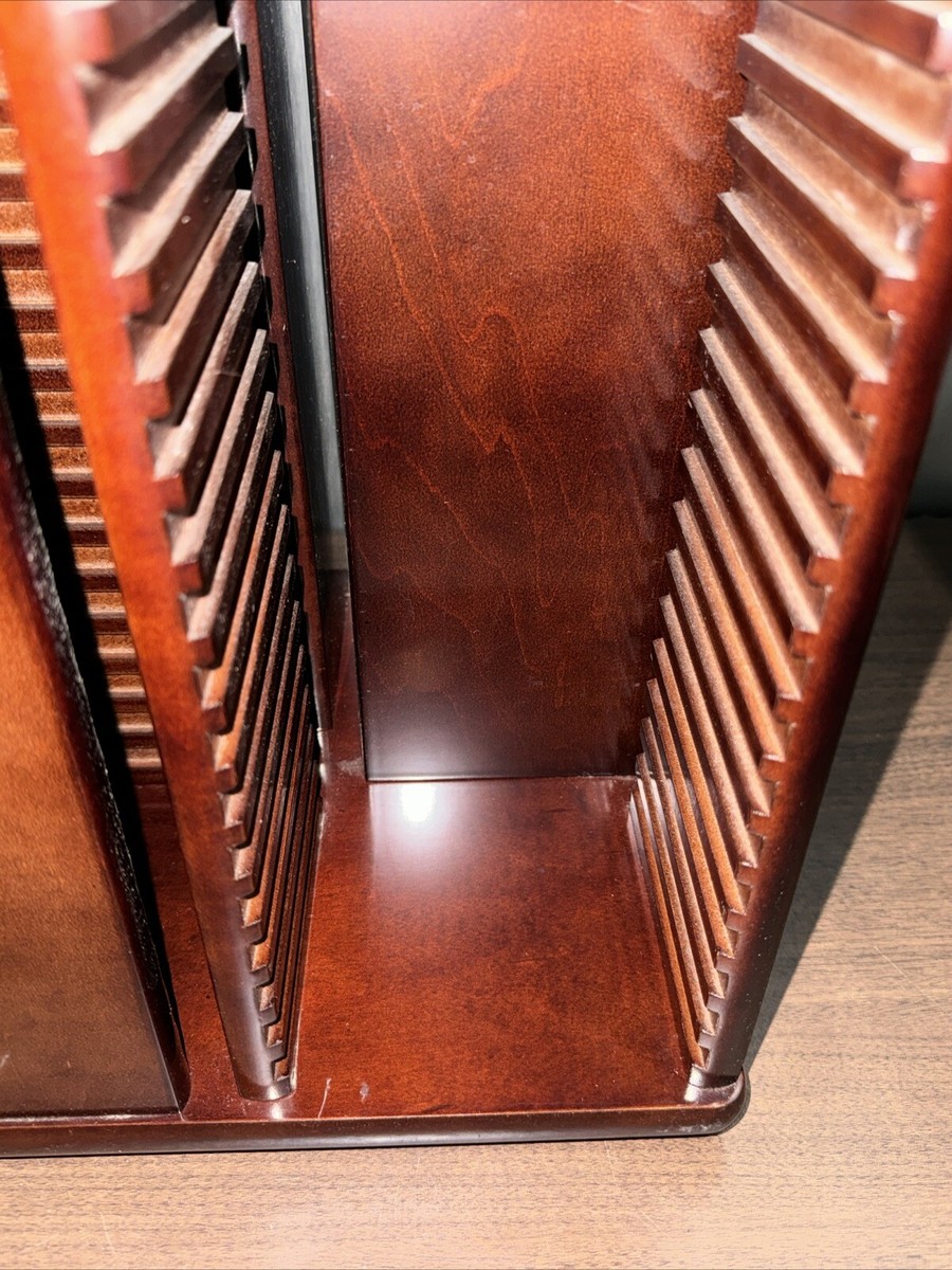 Vintage The Bombay Company Cherry Wood 64 CD Rotating