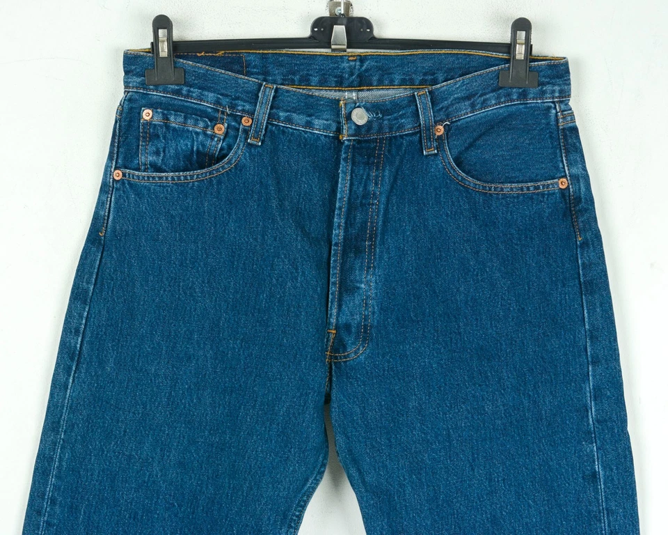 Levi's 501 vintage Hombre W34 L36 Regulares Recta Vaquero Hecho En Sudáfrica - Imagen 2 de 4