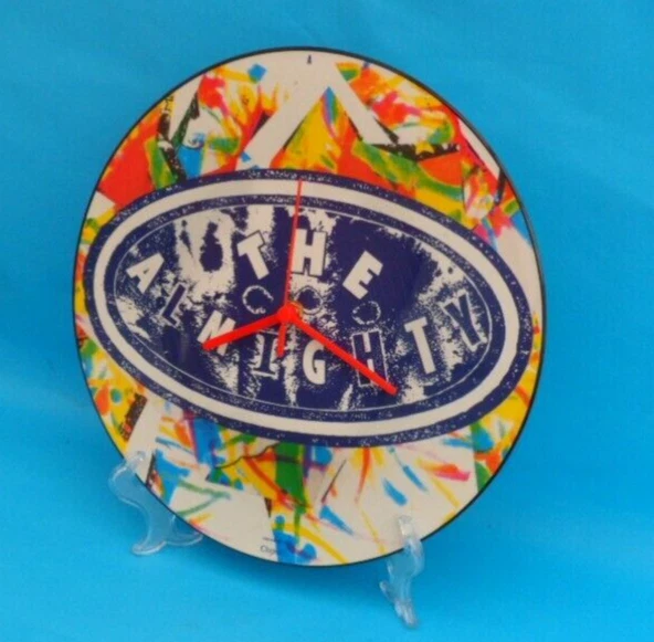 THE ALMIGHTY WALL CLOCK Upcycled Vinyl Record Picture Disc 12P161 Rock Band 12". - Image 2 of 4