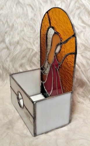 Angel Stained Glass Tabletop Decor Part for Nite Light Lamp or Votive Candle - Picture 8 of 8