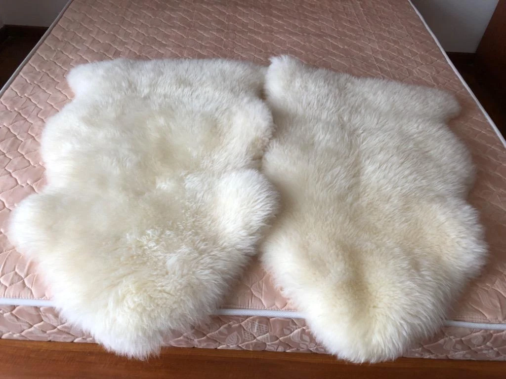 Ivory sheepskin throw sale