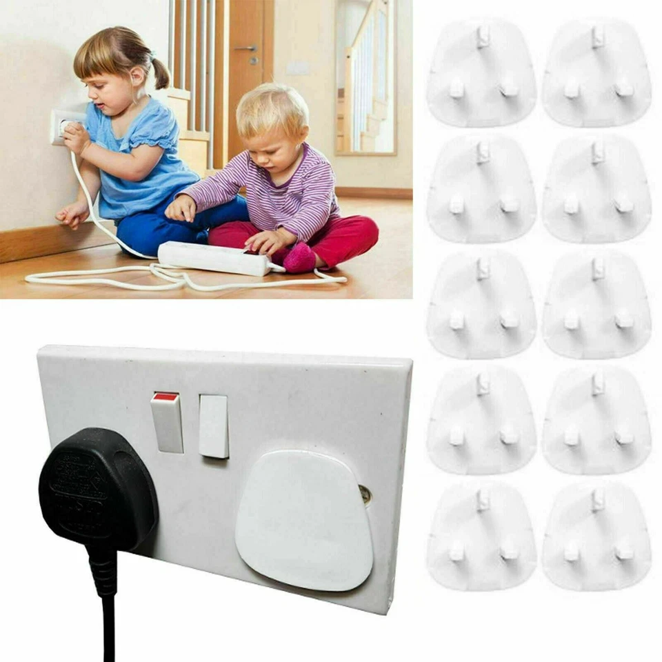 FIRST SAFETY 10 Baby Sicherheitsstecker Steckdosenabdeckungen Set Kindersicher Schutz Elektrisch Schutz Kinder