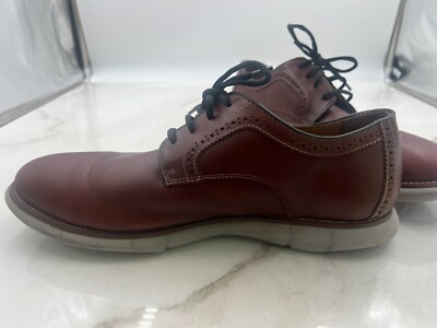 JOHNSTON & MURPHY SHOES Mens Sz 12 MILSON PLAIN TOE BROWN  display picture 1