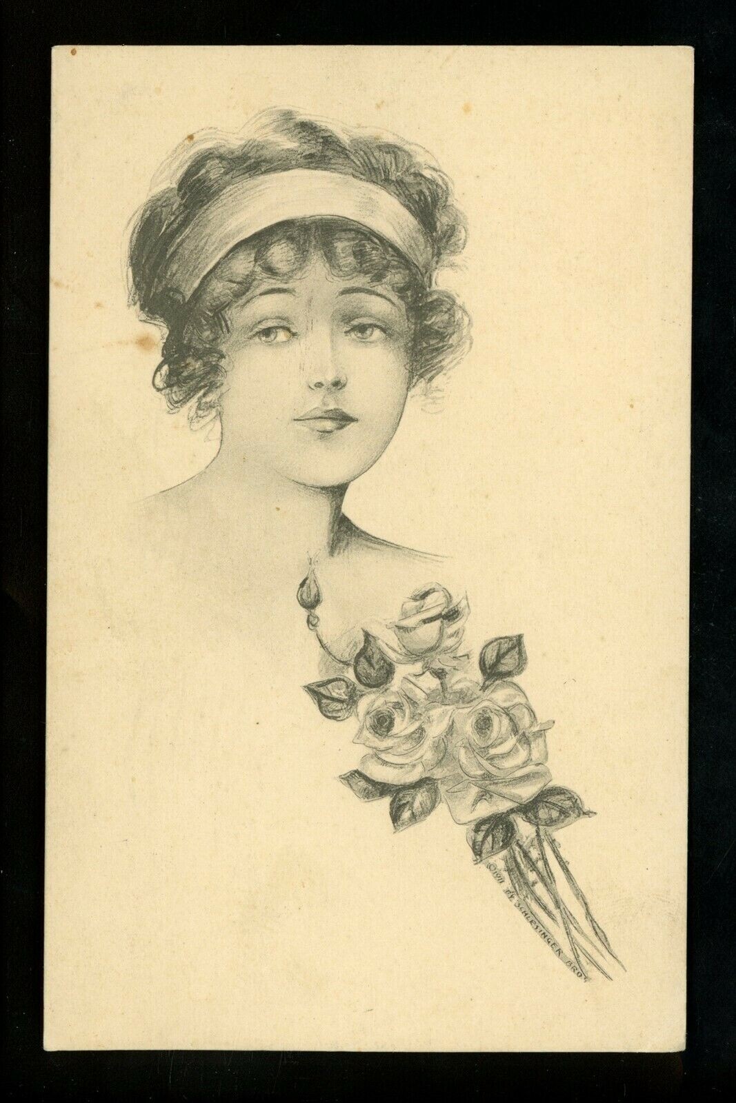 Women postcard woman flowers greetings Vintage 1912 eBay