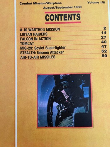 WarPlane Magazine Aug/ Sept 1989 - Picture 2 of 2