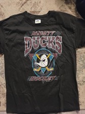 EUC VTG Mighty Ducks T-Shirt Mens XL NHL Hockey 1993 90s Logo Made in USA Shirt