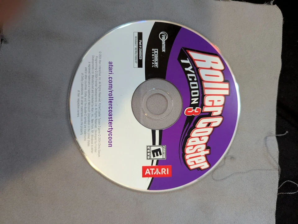 ROLLER COASTER TYCOON 3- PC CD-ROM Software Windows 98/Me/2000/XP Disc Only - Image 2 of 3
