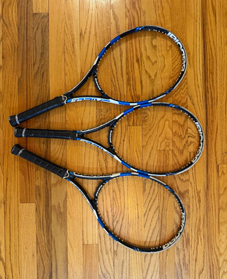 Lot of 3 Used Babolat Pure Drive Lite GT FSI Tennis Rackets 100 sq in Grip 4 1/2