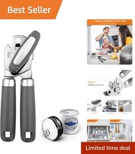 Versatile 3-In-1 Can Opener - Smooth Edge, Lightweight Design for Any Kitchen