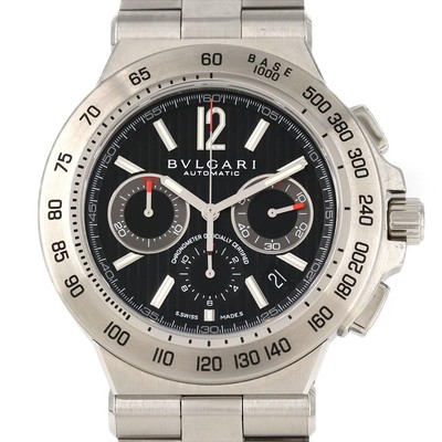 Authentic BVLGARI Diagono Professional Tachymetric Chrono DP42SCH DP42BSSDCH ...