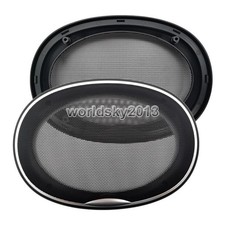 2x For 6x9 Inch Speaker Cover 6"x9" Audio Decorative Circle Metal Mesh Grill  e