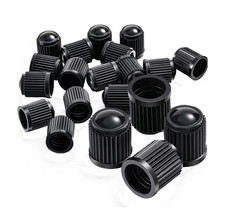50pcs Black Plastic Tire Valve Caps With O-ring For Car Bike Dust Protection 50pcs Black Plastic Tire Valve Caps With O-ring For Car Bike Dust Protection
