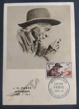 Carte maximum Premier Jour N° 1055 Inventeurs et chercheurs célèbres. J-H Fabre