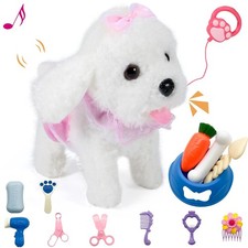 Remote Control Robot Dog, Electronic Plush Puppy Dog Toy, Interactive Toys, W...
