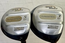 One Shot Tungsten Weighted Fairway Wood Set 3 & 5 Wood 14° 19° Golf Clubs