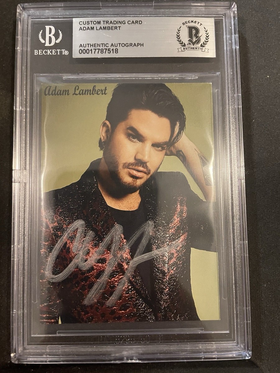 Adam Lambert Custom Signed Card - Beckett Encapsulated | eBay