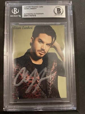 Adam Lambert Custom Signed Card - Beckett Encapsulated | eBay
