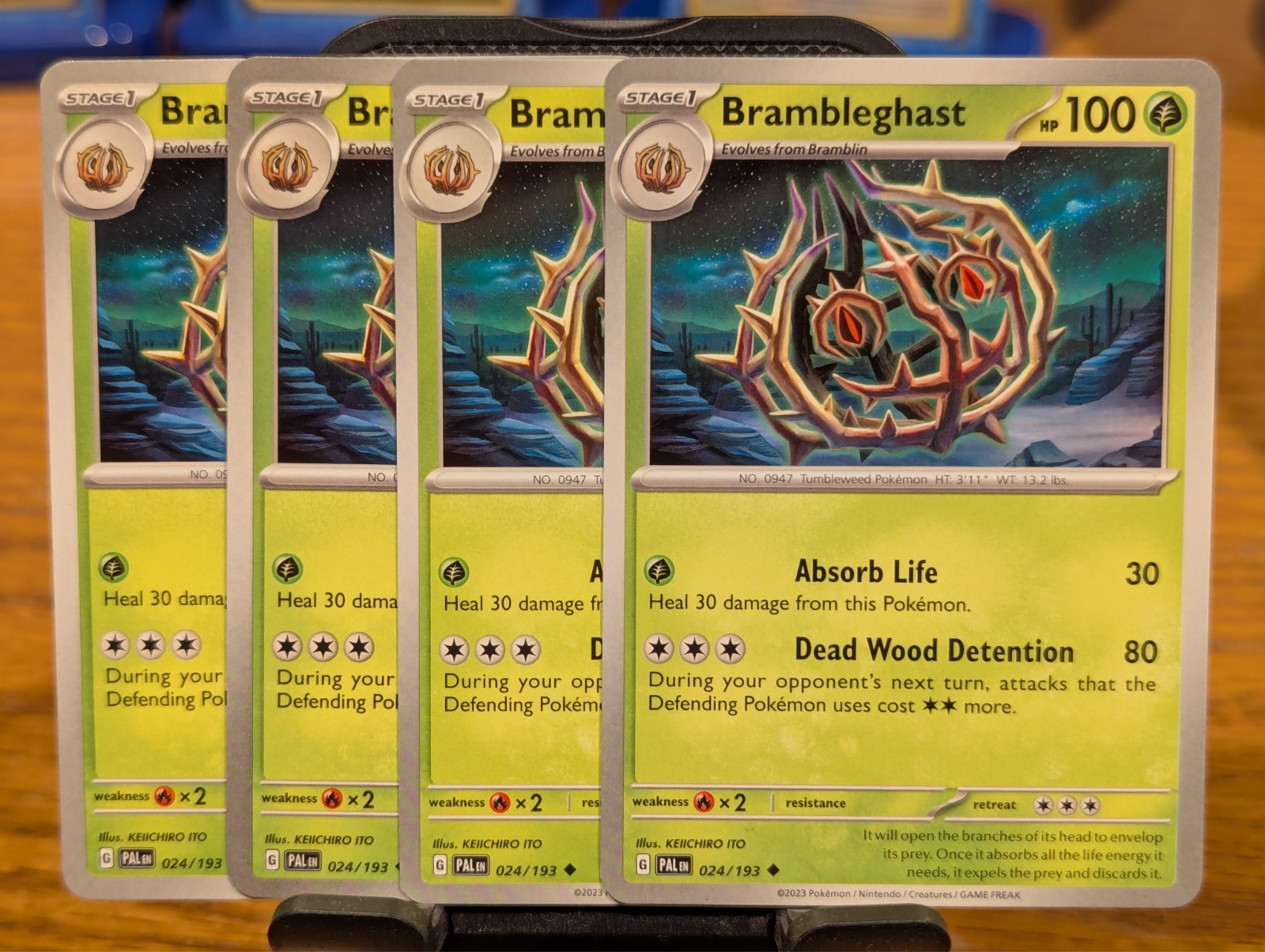 Pokemon TCG Paldea Evolved Brambleghast 024/193 x4 Playset