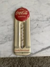 Vintage 1950’s Coca-Cola Metal Thermometer Advertising Sign Coke