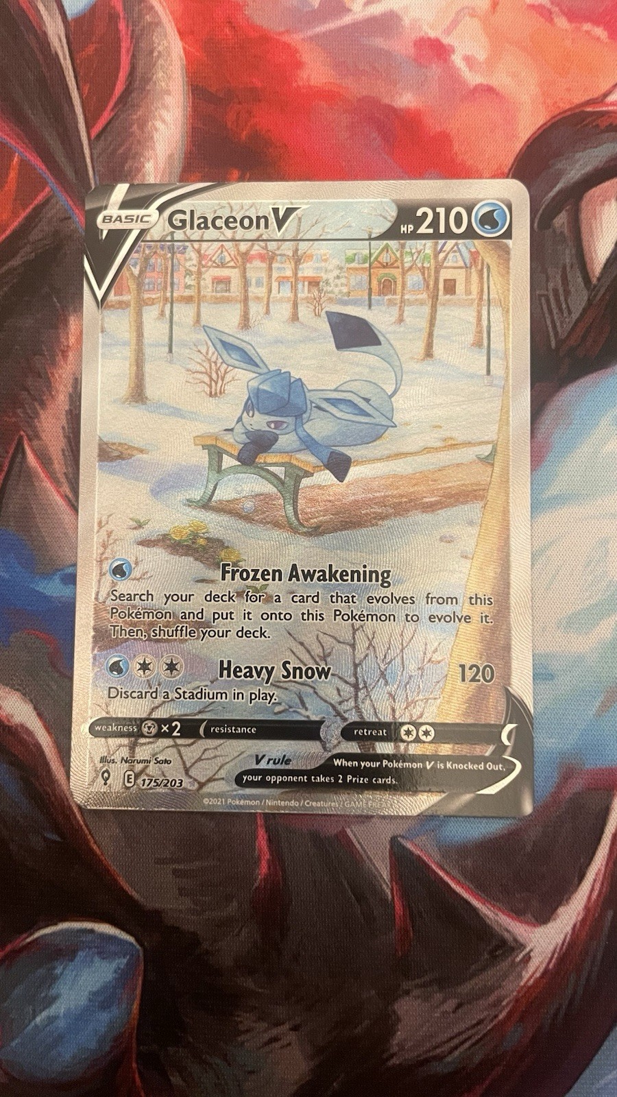 Glaceon V [Evolving Skies] #175 Pokemon TCG Sword & Shield Alt Art NM