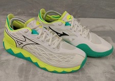Mizuno Wave Enforce Tour AC Women  s 9.5 Tennis Shoes White Lime Court