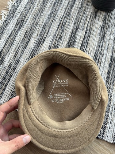 Gorra boina plana de lana vintage Kangol beige talla única hombre - Imagen 7 de 7