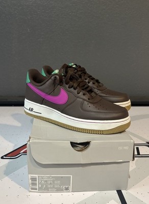Size 7.5 - Nike Air Force 1 Low Baroque Brown Vivid Purple