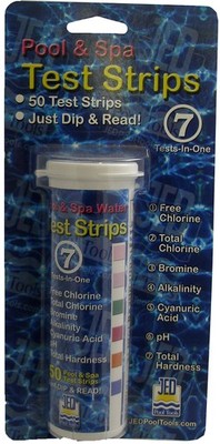 1Pc Jed Pool Tools  Inc Jed00It49201 Jed 7 Factor Test Strips 50/Bottle