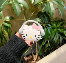 AirPods 4 Case Cover 2024 Cute Kitty Silicone w/ Keychain  Cleaning Kit