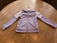 Puma Girls Lightweight Lavendar Jacket Sz 6 Full Zip Long Sleeve Hood Polyester
