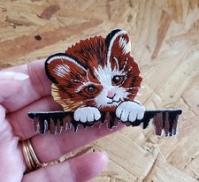 Cat - Kitten - Pet - Cat Lover - Crafts - Embroidered Iron On Applique Patch