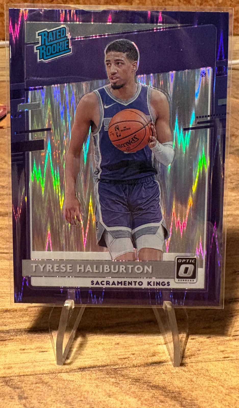2020-21 Panini Donruss Optic - Rated Rookie Tyrese Haliburton #162 Purple Shock